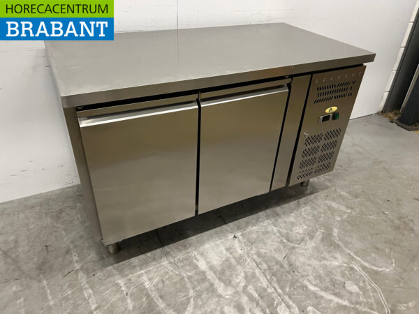 Établi réfrigéré Pelican en acier inoxydable 2 portes 136 cm 230V Horeca – Image 3