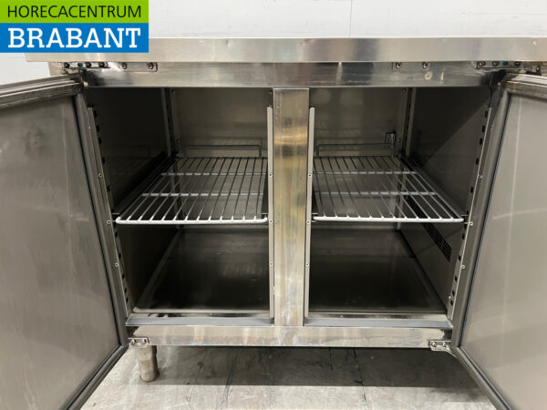 Établi réfrigéré Pelican en acier inoxydable 2 portes 136 cm 230V Horeca – Image 4