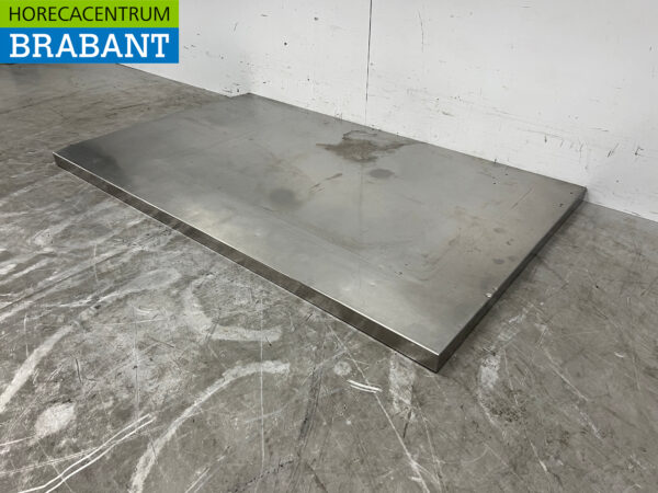 Plan de travail en acier inoxydable 130 x 80 cm Horeca – Image 2