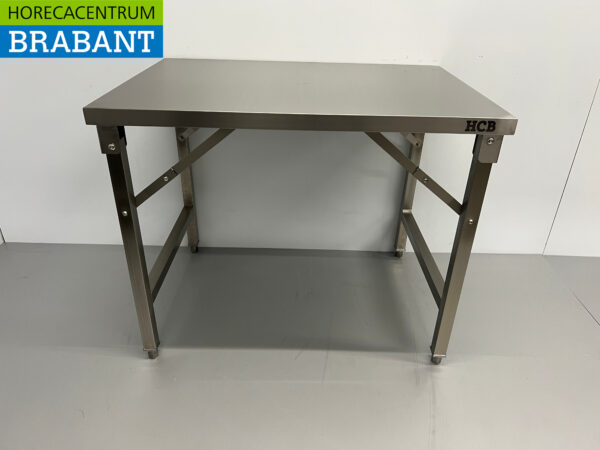 Table de travail pliante en acier inoxydable 100 x 70 x 85 cm Restauration