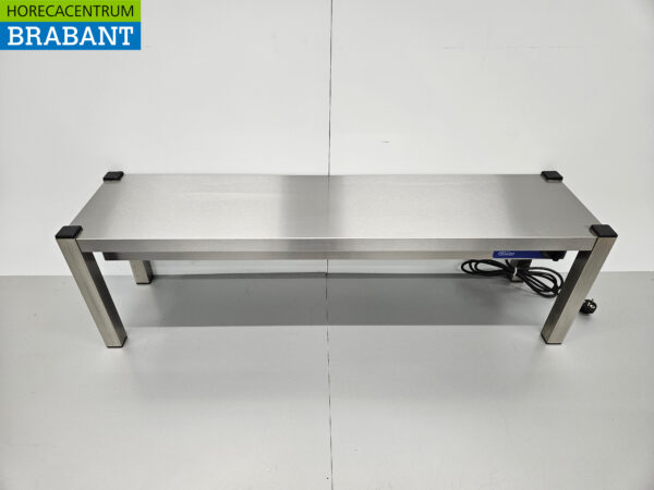 Pont chauffant en acier inoxydable Etagère chauffante Premium-line 120 cm Horeca – Image 4