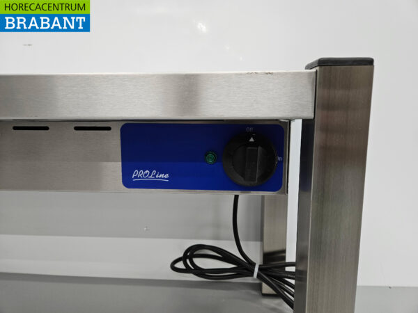 Pont chauffant en acier inoxydable Etagère chauffante Premium-line 120 cm Horeca – Image 5