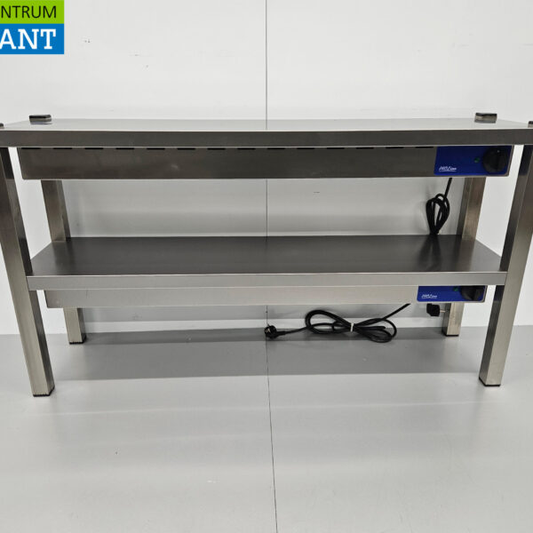 Acier inoxydable Double pont chauffant Etagère chauffante Premium-line 120 cm Horeca