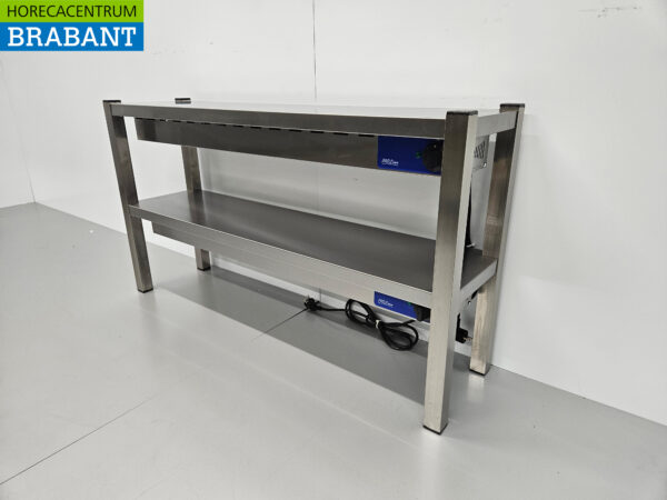 Acier inoxydable Double pont chauffant Etagère chauffante Premium-line 120 cm Horeca – Image 2