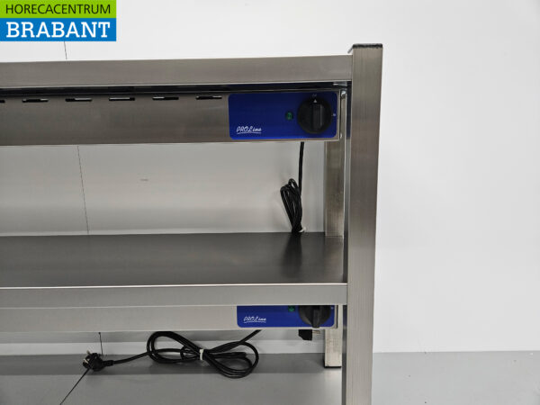 Acier inoxydable Double pont chauffant Etagère chauffante Premium-line 120 cm Horeca – Image 5