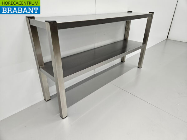 Acier inoxydable HCB Double Etagere Bridge Premium-line 120 cm Horeca – Image 2