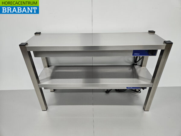 Pont double chauffant en acier inoxydable Etagère chauffante Premium-line 100 cm Horeca – Image 4