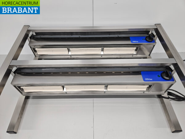 Pont double chauffant en acier inoxydable Etagère chauffante Premium-line 100 cm Horeca – Image 6