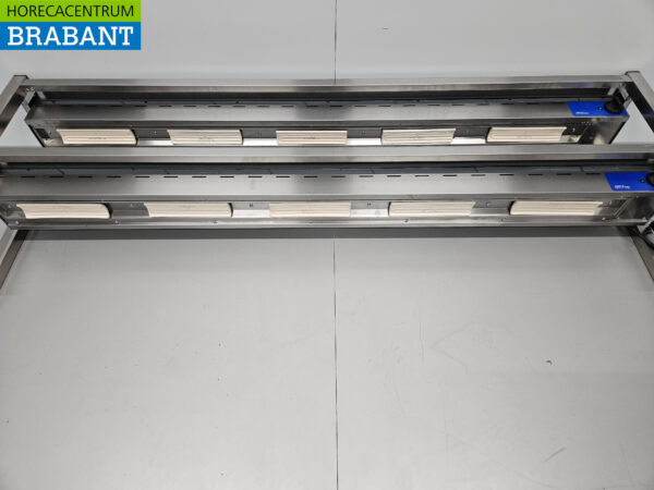 Pont double chauffant en acier inoxydable Etagère chauffante Premium-line 200 cm Horeca – Image 5