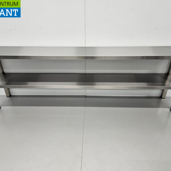 Acier inoxydable HCB Double Etagere Bridge Premium-line 200 cm Horeca