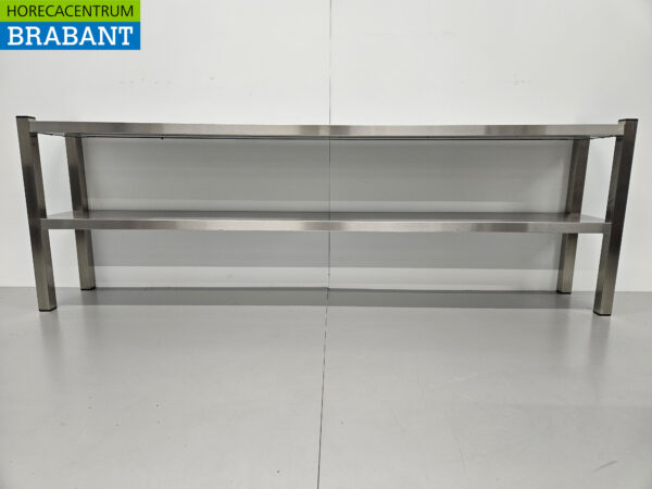Acier inoxydable HCB Double Etagere Bridge Premium-line 200 cm Horeca – Image 5