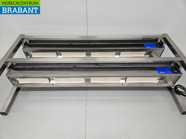Pont chauffant double en acier inoxydable Etagère chauffante Premium-line 140 cm Catering – Image 6