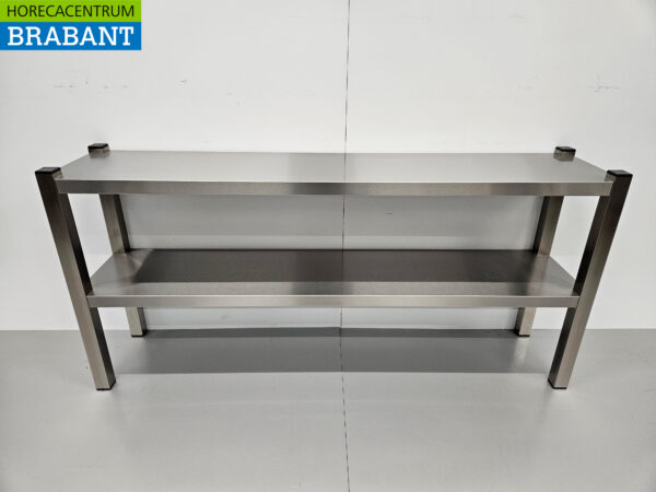 Acier inoxydable HCB Double Etagere Bridge Premium-line 140 cm Horeca