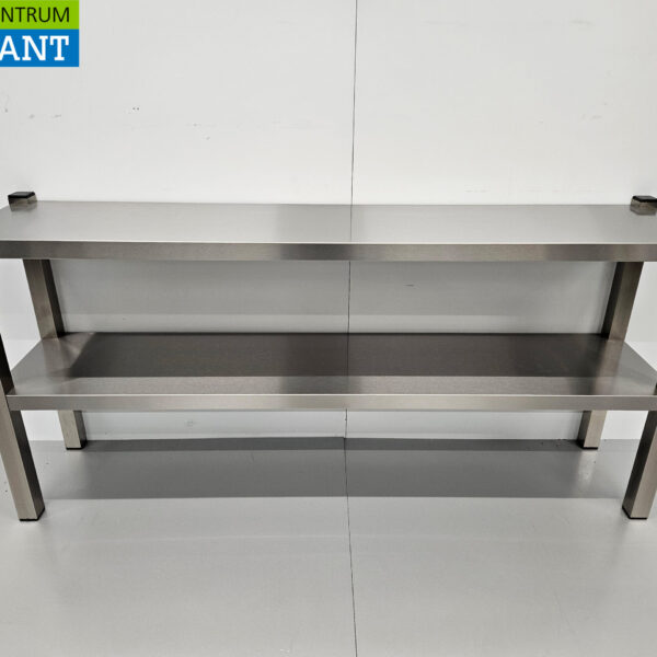 Acier inoxydable HCB Double Etagere Bridge Premium-line 140 cm Horeca
