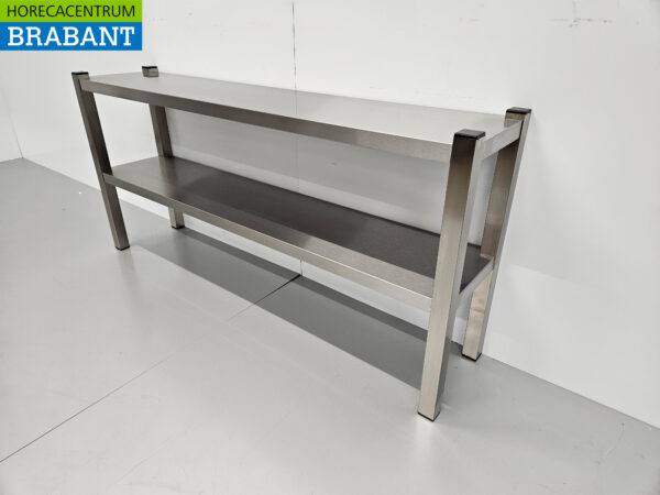Acier inoxydable HCB Double Etagere Bridge Premium-line 140 cm Horeca – Image 2