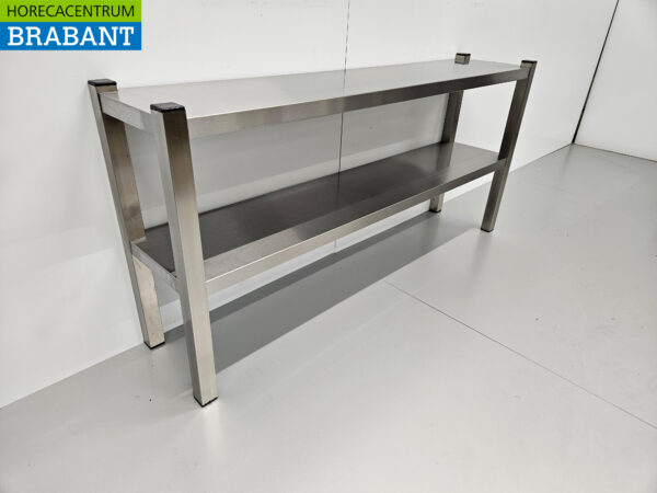 Acier inoxydable HCB Double Etagere Bridge Premium-line 140 cm Horeca – Image 3