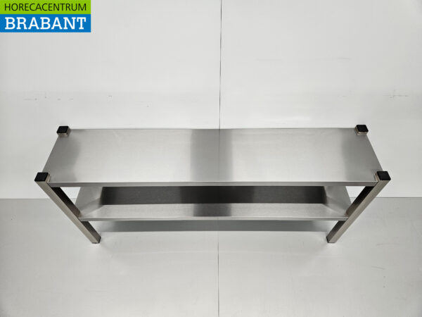 Acier inoxydable HCB Double Etagere Bridge Premium-line 140 cm Horeca – Image 4