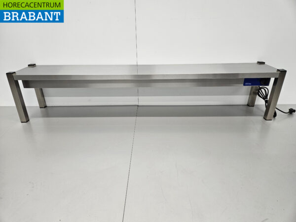 Pont chauffant en acier inoxydable étagère chauffante Premium-line 180 cm Restauration