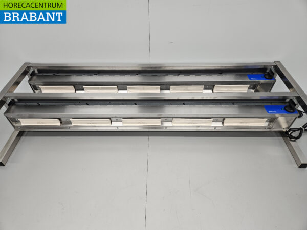 Pont chauffant double en acier inoxydable Etagère chauffante Premium-line 180 cm Catering – Image 5