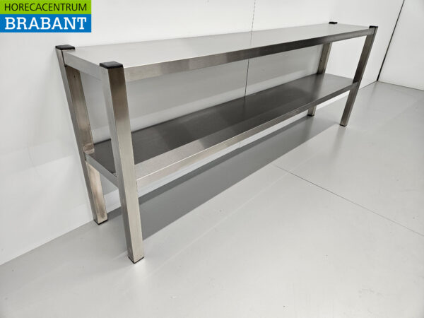 Acier inoxydable HCB Double Etagere Bridge Premium-line 180 cm Horeca – Image 3