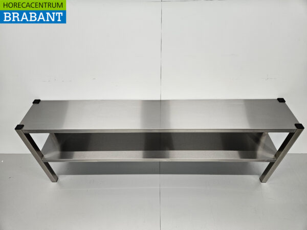 Acier inoxydable HCB Double Etagere Bridge Premium-line 180 cm Horeca – Image 4