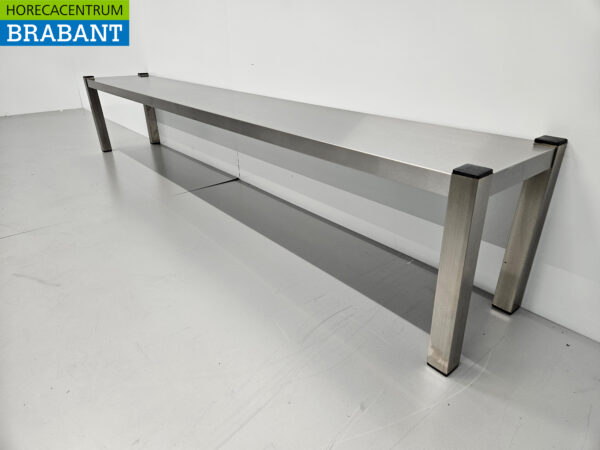 Acier inoxydable HCB Etagere Bridge Premium-line 200 cm Horeca – Image 2