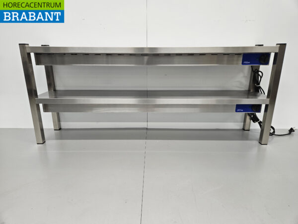 HCB inox Double Heating Bridge Heating etagere Premium-line 160 cm Horeca