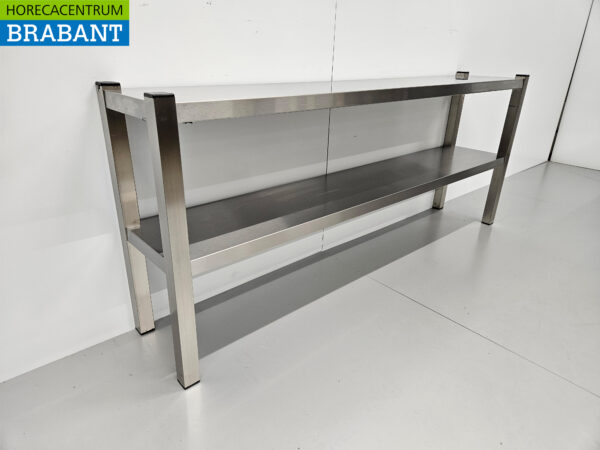 Acier inoxydable HCB Double Etagere Bridge Premium-line 160 cm Horeca – Image 3