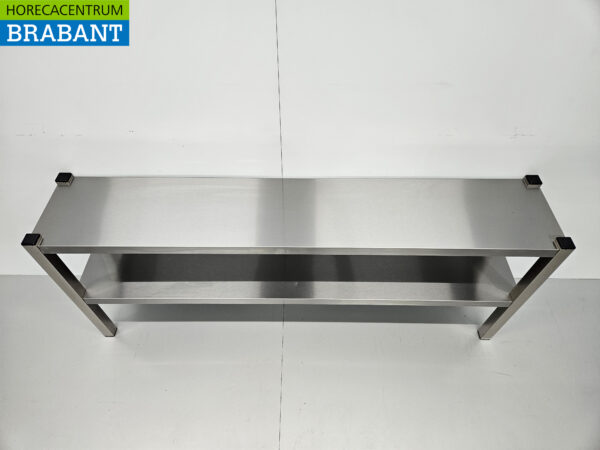 Acier inoxydable HCB Double Etagere Bridge Premium-line 160 cm Horeca – Image 4