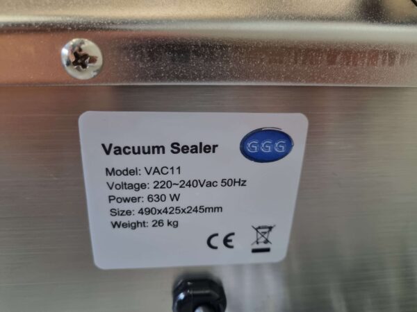 Acier inoxydable GGG VAC11 Machine à vide Aspirateur 300 mm 230V Restauration – Image 5
