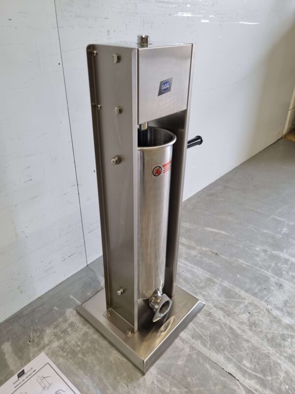 Acier inoxydable Bouchon vertical de boîte à farce Remplisseur de saucisses 7 litres Restauration Boucherie – Image 3