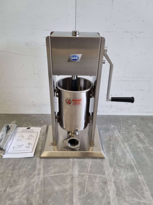 Bouchon de boîte à farce vertical en acier inoxydable Remplisseur de saucisses 3 litres Restauration Boucherie