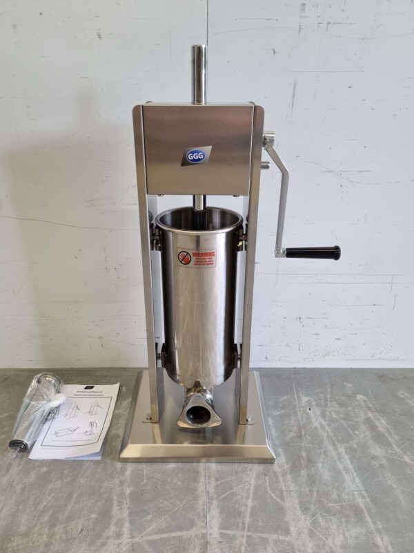 Bouchon de boîte à farce vertical en acier inoxydable Remplisseur de saucisses 5 litres Restauration Boucherie
