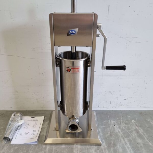 Bouchon de boîte à farce vertical en acier inoxydable Remplisseur de saucisses 5 litres Restauration Boucherie