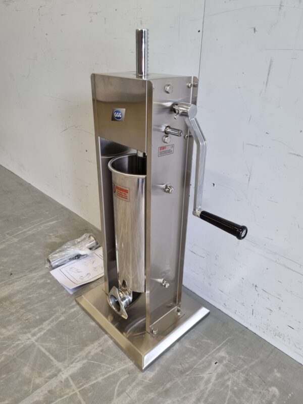 Bouchon de boîte à farce vertical en acier inoxydable Remplisseur de saucisses 5 litres Restauration Boucherie – Image 2