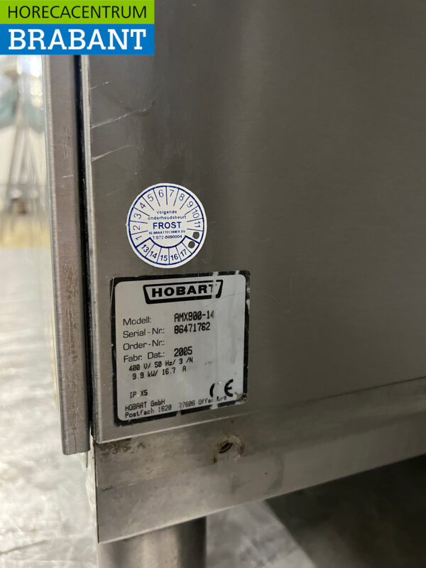 Lave-vaisselle Hobart en acier inoxydable avec table d'entrée et de sortie 400V Horeca – Image 8