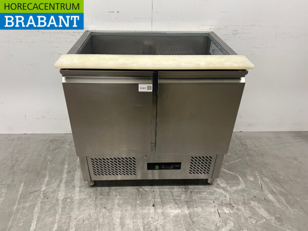 Acier inoxydable Comptoir réfrigéré 2 portes 90 cm 230V Horeca