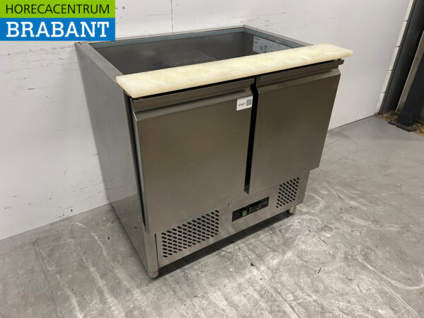 Acier inoxydable Comptoir réfrigéré 2 portes 90 cm 230V Horeca – Image 3