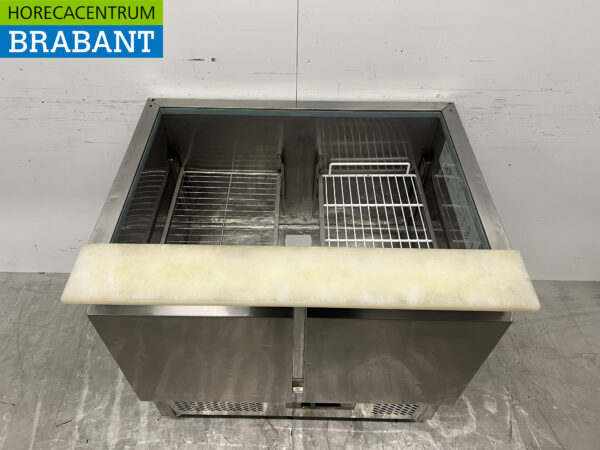 Acier inoxydable Comptoir réfrigéré 2 portes 90 cm 230V Horeca – Image 4