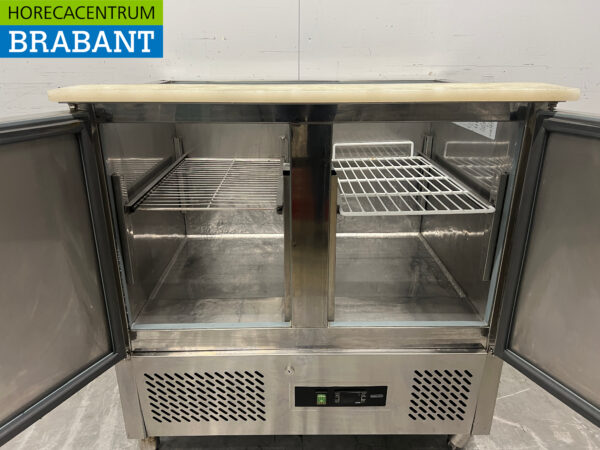 Acier inoxydable Comptoir réfrigéré 2 portes 90 cm 230V Horeca – Image 5