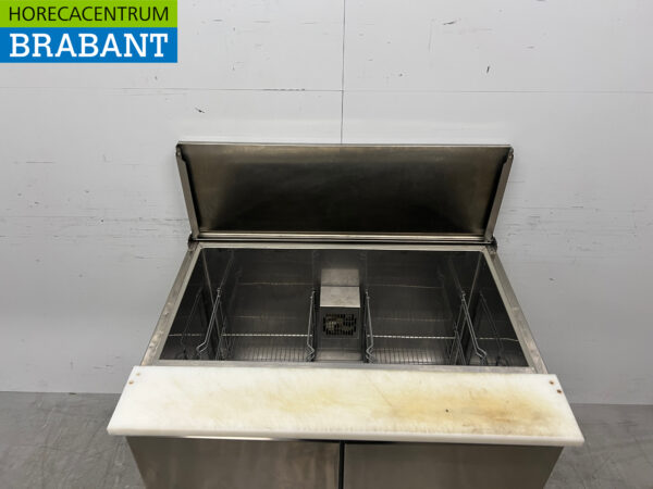 Table de travail réfrigérée Zanussi Saladette en acier inoxydable 95,5 cm 230V Horeca – Image 4