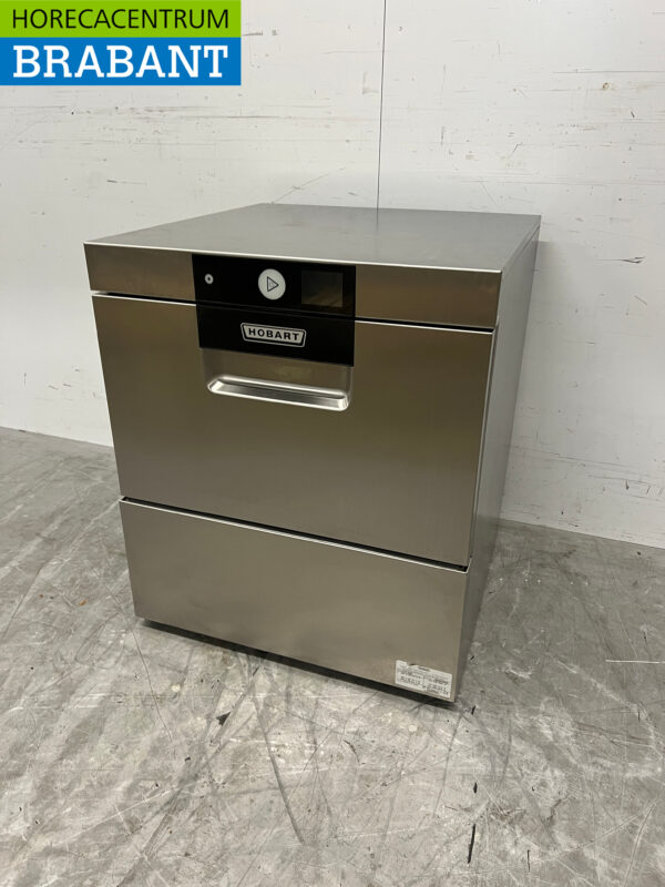 Rinceuse à verre Hobart en acier inoxydable avec pompe de vidange 230V Horeca – Image 2