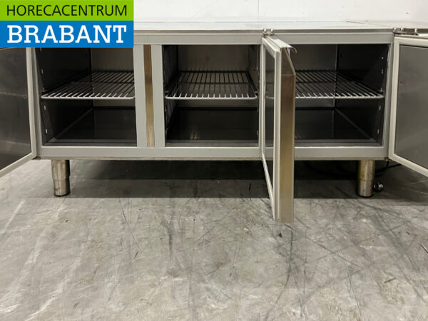 Table de travail réfrigérée de comptoir Alinox en acier inoxydable 160 cm 230V Horeca – Image 4