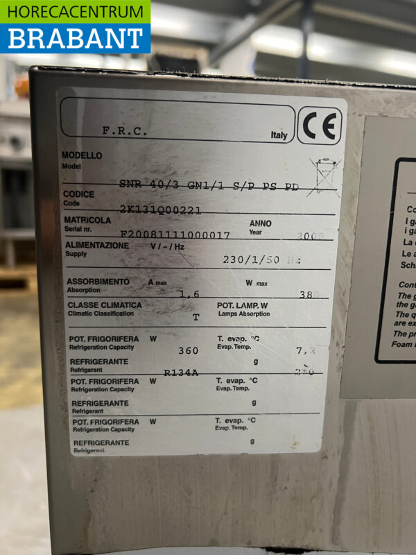 Table de travail réfrigérée de comptoir Alinox en acier inoxydable 160 cm 230V Horeca – Image 5