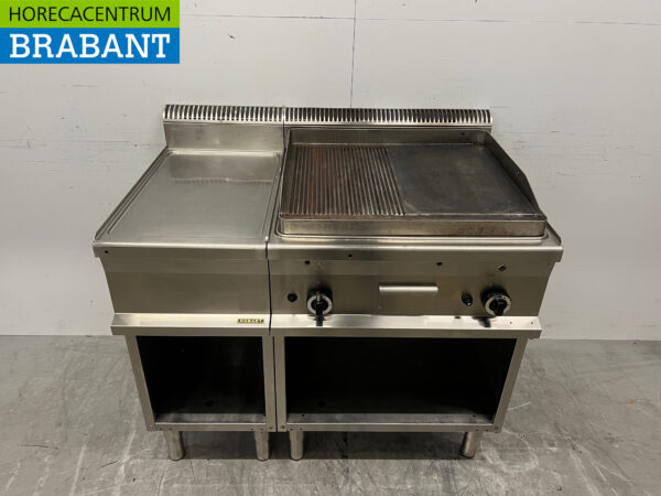 Planche à griller Hobart en acier inoxydable avec unité de travail 110 cm GAS Catering