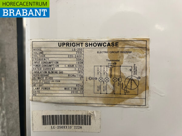 Réfrigérateur à porte vitrée 250 litres 230V Horeca – Image 5