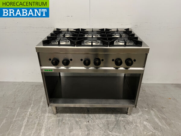 Réchaud Giga en acier inoxydable 6 brûleurs 100 cm GAS Horeca