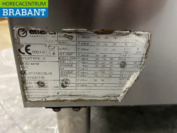 Réchaud Giga en acier inoxydable 6 brûleurs 100 cm GAS Horeca – Image 5