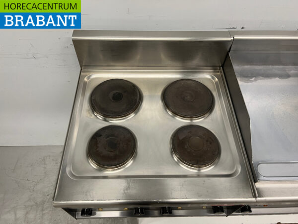 Acier inoxydable Lotus Fry line 4 brûleurs, plancha et double friteuse 2 x 10 litres 212 cm 400V Horeca – Image 4