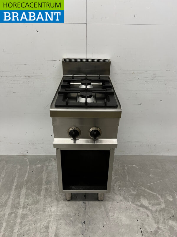 Plaque de cuisson à 2 feux en acier inoxydable 40 cm GAS Catering
